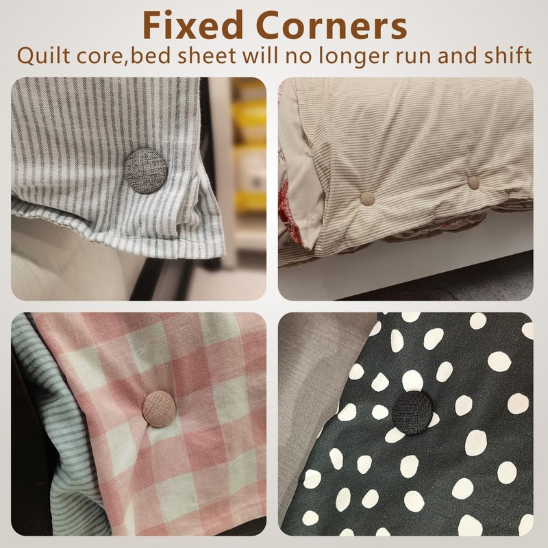 AOUKAR Duvet Clips to Hold Comforter Inside, Non-Slip Duvet Cover Clips Fasteners, Stops Comforter Shifting for Bedding, Quilts, Blankets, 6 Pack - Image 5